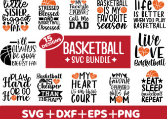 Basketball svg bundle t shirt designs for sale