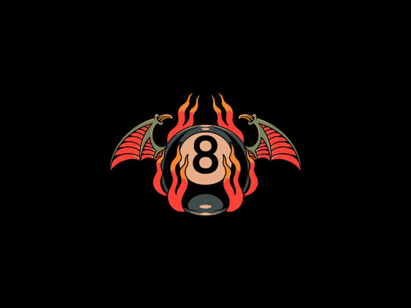 Bat eight ball t shirt template