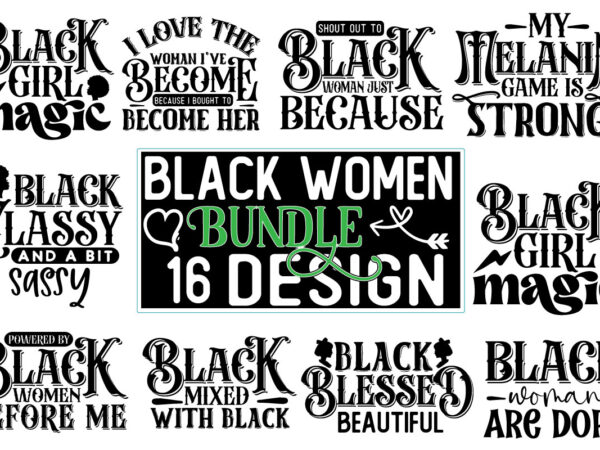 Black woman svg design bundle