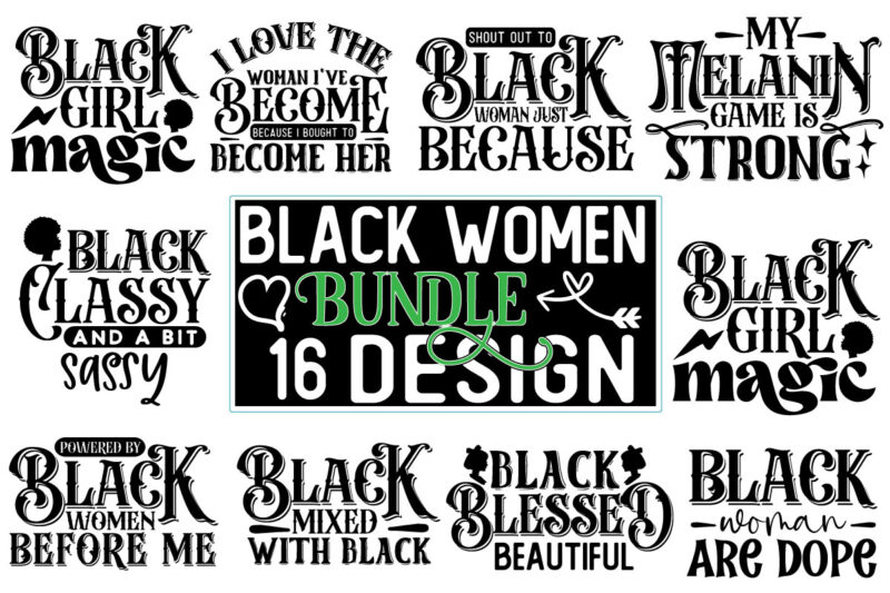 Black woman SVG Design Bundle