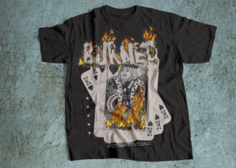 BURNED t-shirt streetwear style design