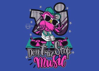 Urban Owl DJ t shirt vector graphic