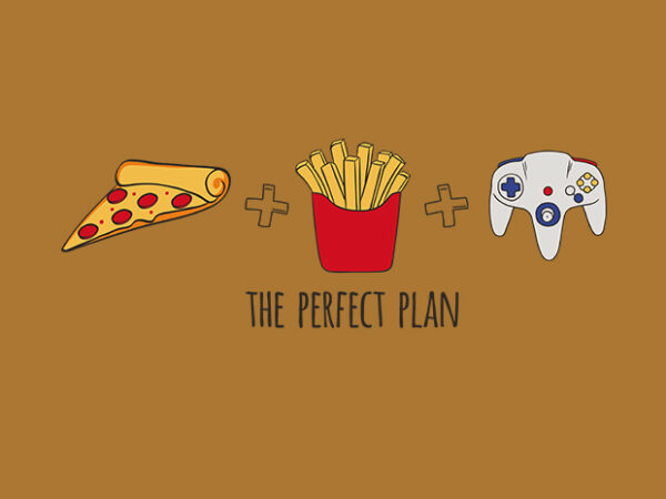 Perfect plan t shirt illustration