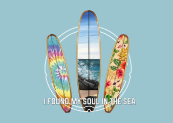 Found my Soul Surf t shirt graphic design