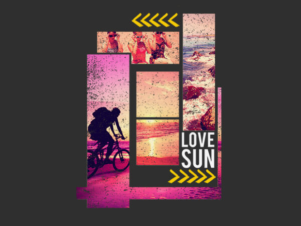 Love sun t shirt vector graphic