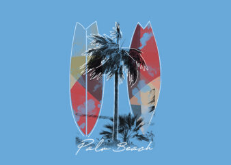 Palm Beach t shirt illustration