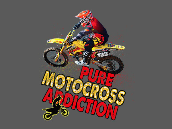Pure motocross t shirt illustration
