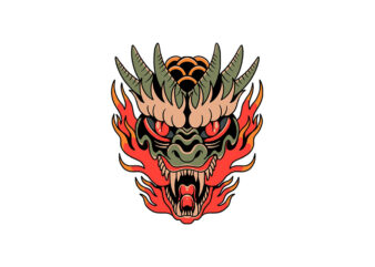 fire dragon t shirt graphic design