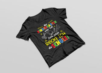 Kindergarten Abschied jetzt rocke ich die Schule Kindergarten T-Shirt Design png