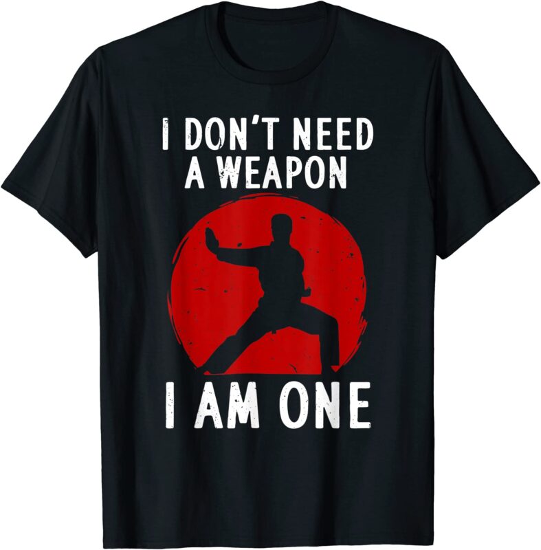 I Don't Need A Weapon I Am One Funny Karate Gift T-Shirt I Don't Need A Weapon I Am One Funny Karate Gift T-Shirt