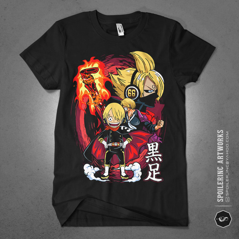 populer anime lover tshirt design bundle illustration part 6