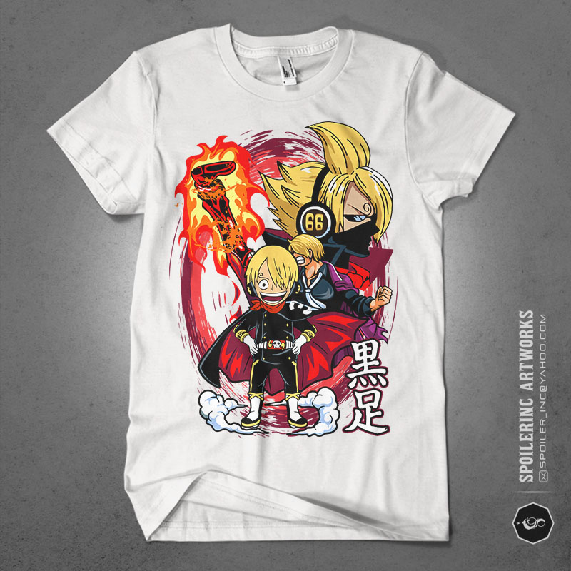 populer anime lover tshirt design bundle illustration part 6