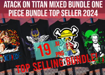 Atack on Titan Mixed Bundle One Piece Bundle top seller Otaku Manga 2024 t shirt vector