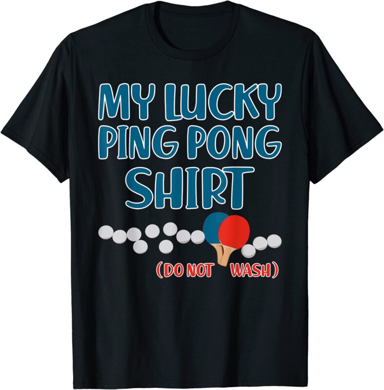Ping Pong Player Sport Cartoon T-shirt Design Vector Download