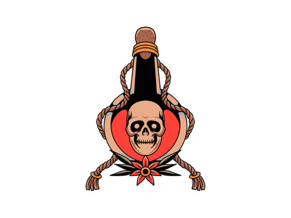 Skull poison t shirt template vector