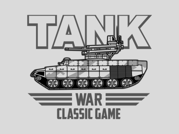 Tank war classic game t shirt designs for sale