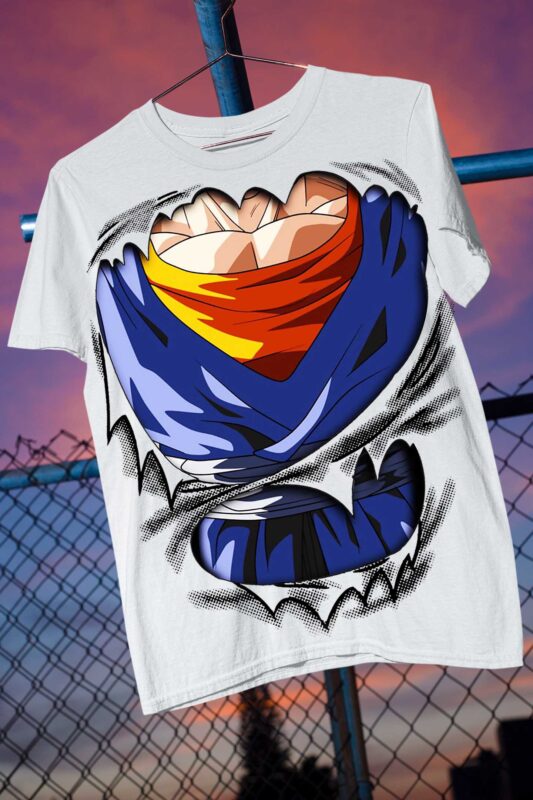 dragon ball z gt body armor character anime manga otaku body suit muscles print on demand