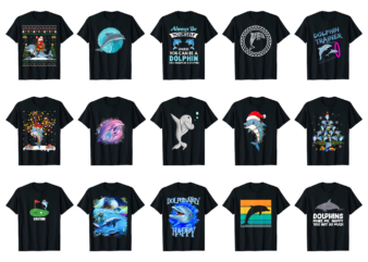 15 Dolphin Shirt Designs Bundle For Commercial Use Part 3, Dolphin T-shirt, Dolphin png file, Dolphin digital file, Dolphin gift, Dolphin download, Dolphin design