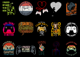 15 Game Shirt Designs Bundle For Commercial Use Part 5, Game T-shirt, Game png file, Game digital file, Game gift, Game download, Game design DBH