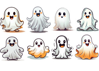 Cute Ghost Halloween Clipart t shirt vector file