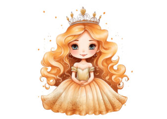 Cute Princess Sublimation Clipart