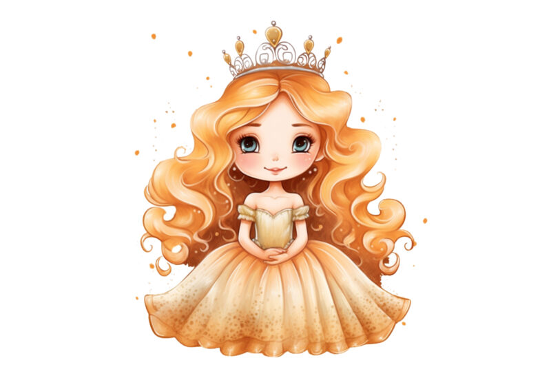 Cute Princess Sublimation Clipart