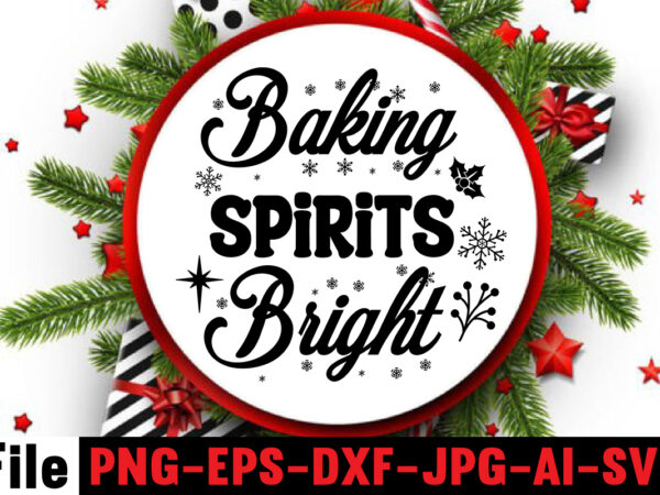 Baking Spirits Bright Personalized Christmas Mug 11 oz Red