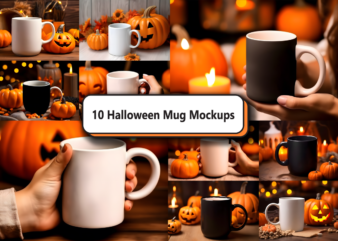Halloween Mug Mockup Bundle graphic t shirt