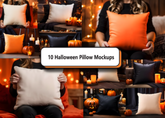 Halloween Pillow Mockup Bundle graphic t shirt
