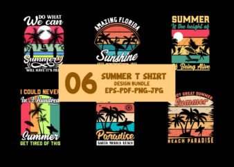 Summer vintage t shirt design bundle, summer t shirt design, best summer t-shirt design in photoshop 2023, design a summer t shirt with ai art, summer sunset t shirt design