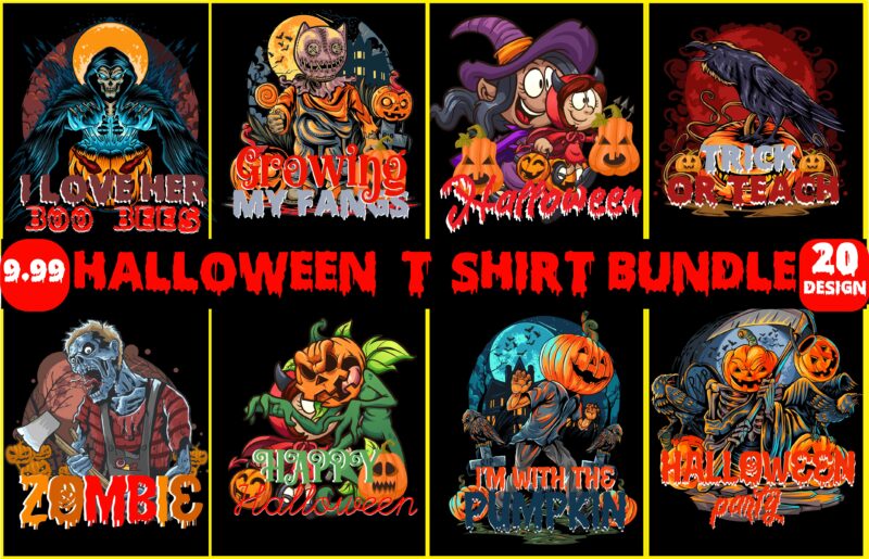 300 T-shirt Bundle,Halloween Mega T-shirt Design BUndle , 300 + Design