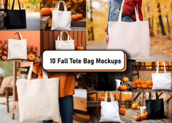 Fall Autumn Tote Bag Mockup Bundle