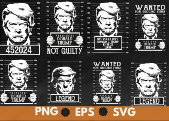 7 Trump Mugshot 2024 T-Shirt design bundles vector svg, trump, mugshot, president, t-shirt, donald trump mug shot t-shirt, vote tees,