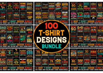 100 Best Selling T-Shirt Design Bundle