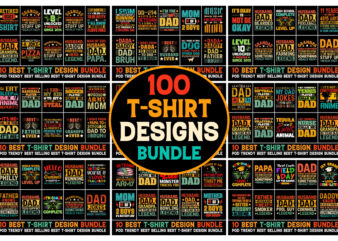 100 Best Selling T-Shirt Design Bundle