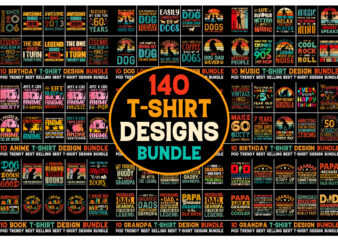 140 Top Selling T-Shirt Design Bundle