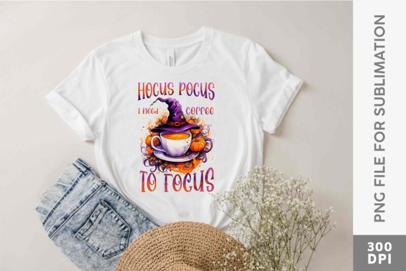 Halloween Magic Coffee Latte Sublimation Designs PNG Bundle, Halloween Coffee T-shirt Designs Bundle