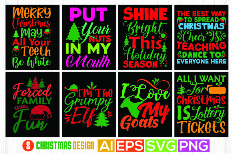 merry christmas typography vintage style design, christmas cheer funny christmas elf tee design template