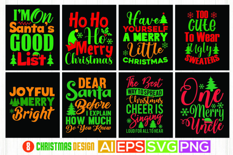 merry ugly christmas sweater tee greeting, dear santa funny t shirt, one merry uncle, christmas shirt gift vector illustration