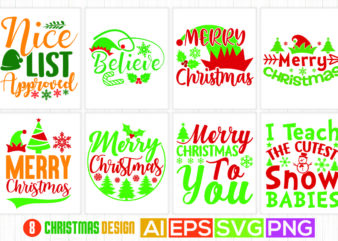 christmas greeting quotes apparel, merry christmas template for t shirt design