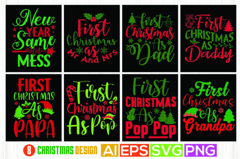 christmas lettering shirt design, happy new year christmas day quotes, first christmas as dad, birthday gift for daddy christmas greeting shirt