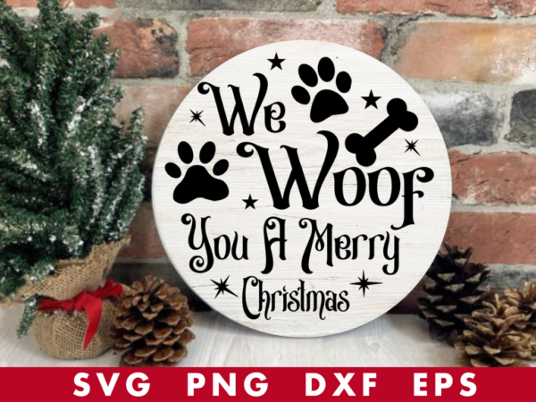 We woof you a merry christmas tshirt design