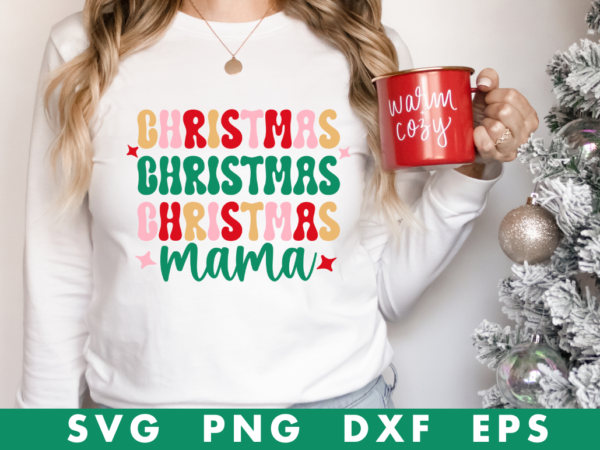 Christmas mama tshirt design
