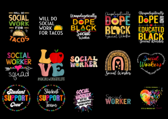 15 Social Worker Shirt Designs Bundle For Commercial Use Part 4, Social Worker T-shirt, Social Worker png file, Social Worker digital file, Social Worker gift, Social Worker download, Social Worker design