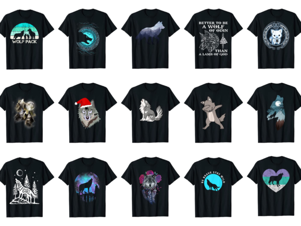 15 wolf shirt designs bundle for commercial use part 5, wolf t-shirt, wolf png file, wolf digital file, wolf gift, wolf download, wolf design