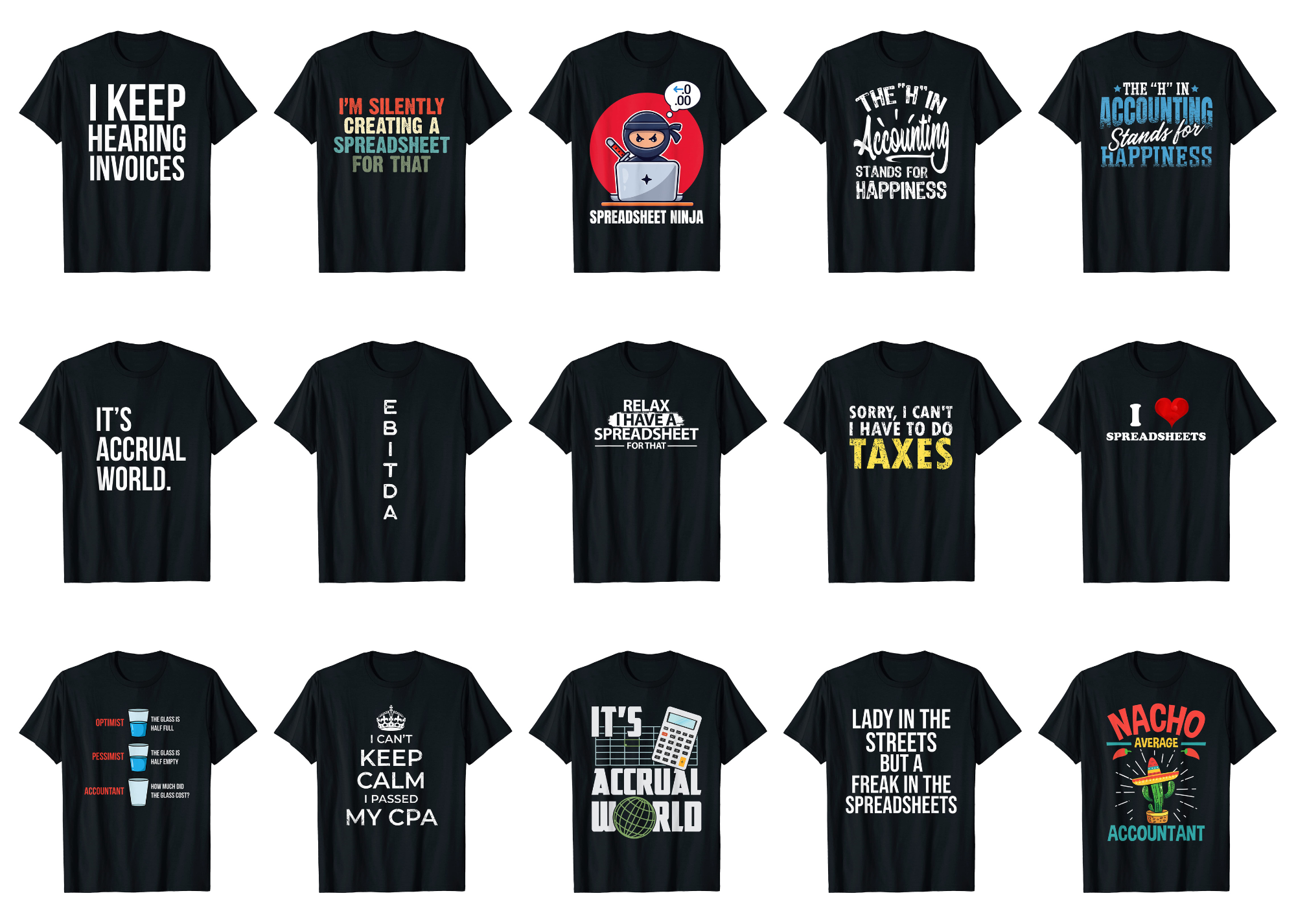 15 Accounting Shirt Designs Bundle For Commercial Use Part 4 ...