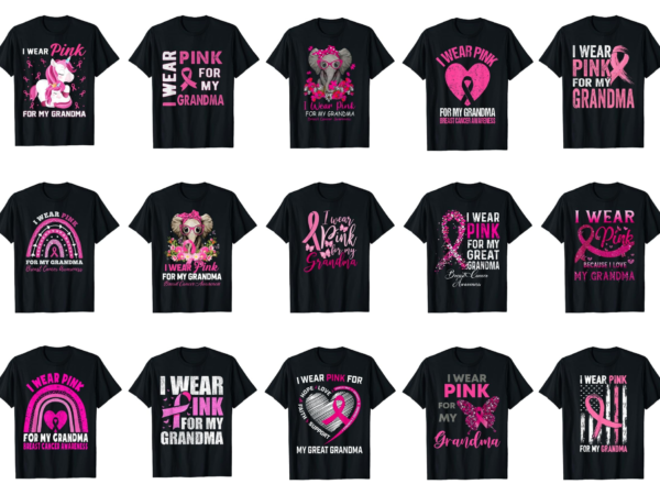 15 breast cancer awareness for grandma shirt designs bundle for commercial use part 3, breast cancer awareness t-shirt, breast cancer awareness png file, breast cancer awareness digital file, breast cancer