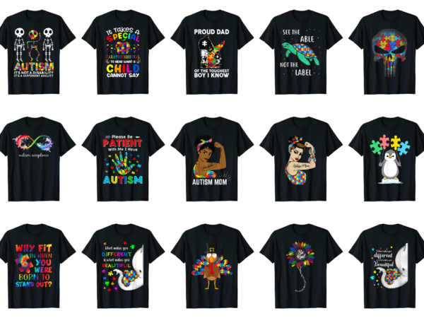 15 autism awareness shirt designs bundle for commercial use part 5, autism awareness t-shirt, autism awareness png file, autism awareness digital file, autism awareness gift, autism awareness download, autism awareness design