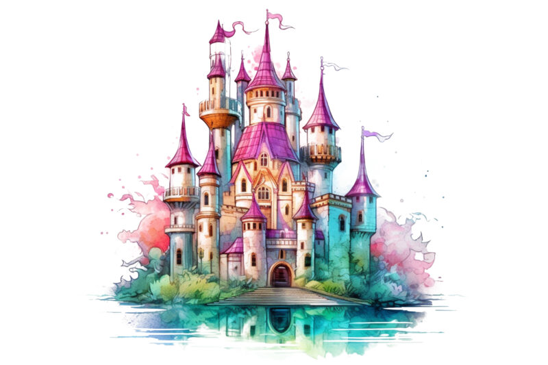 Fairy Castle of Mermaid Clipart