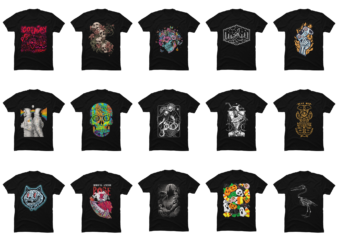 15 Skull Shirt Designs Bundle For Commercial Use Part 2, Skull T-shirt, Skull png file, Skull digital file, Skull gift, Skull download, Skull design DBH